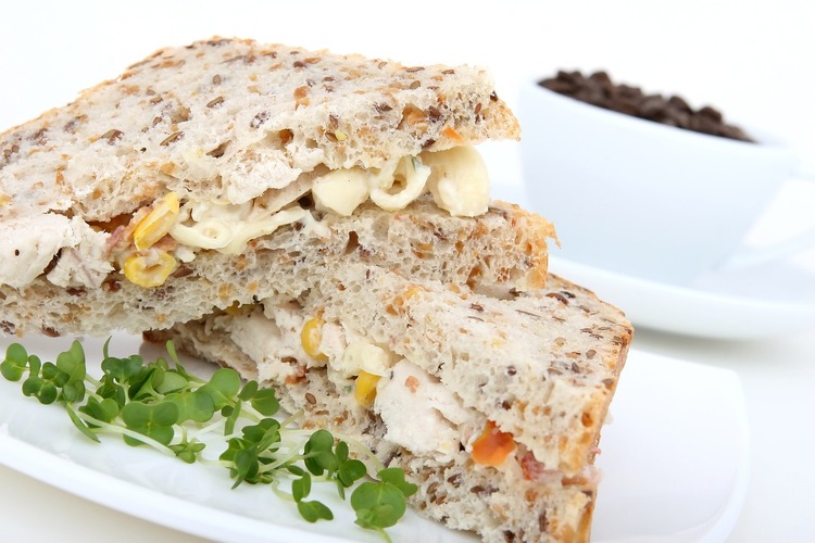 Sandwiches Recipe - Chicken Salad Sandwich on Wholegrain Bread